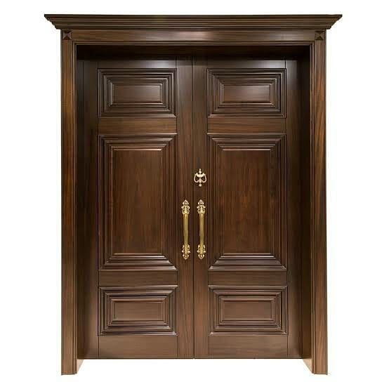 A modern wooden door with clean lines and urban aesthetics, offering a seamless blend of style and functionality.